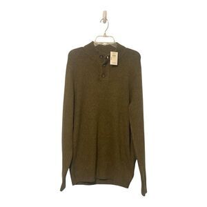 NWT Old Navy Greenish Soft Button SWEATER M Tall